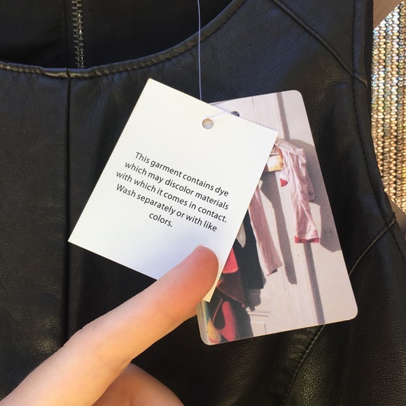 Urban Outfitters Vegan Leather Shift Dress - Black - Picture 8 of 10